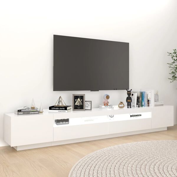 vidaXL telerialus LED-tuledega, valge, 260 x 35 x 40 cm
