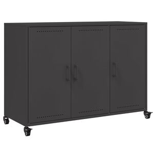 vidaXL puhvetkapp, must, 100,5 x 39 x 72 cm, teras