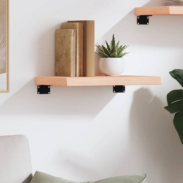 vidaXL seinariiul, 40x30x(2-4) cm, töötlemata tammepuit