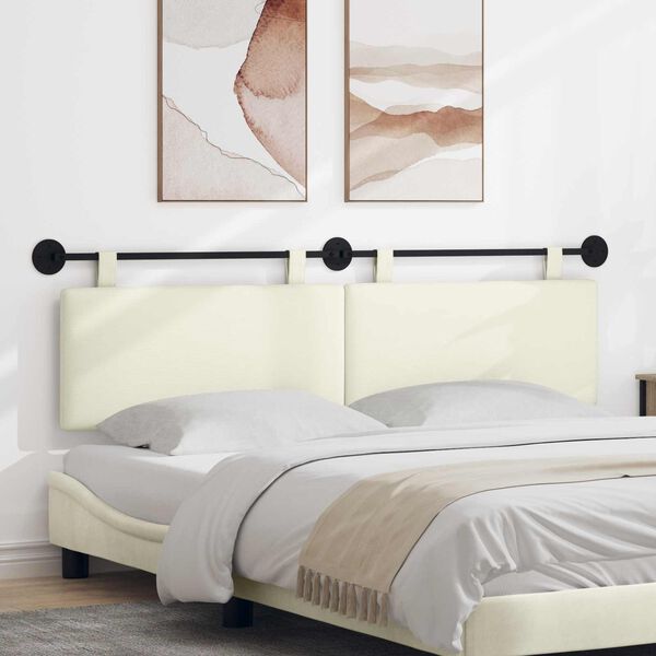 vidaXL Rippuv Peatoe &Uuml;ksv&auml;rviline cream 190 x 55 x 5 cm Korter kangas