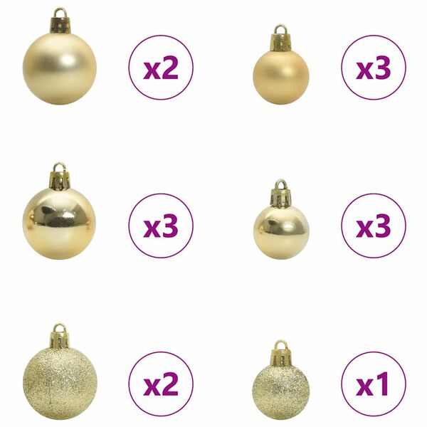 vidaXL Kunstlik kokkupandav j&otilde;ulupuu Roheline 150 cm PVC ja teras