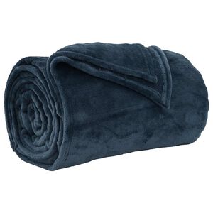 vidaXL Pleed Tumesinine 130 x 150 cm 0.51 kg Fliis