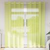 vidaXL Voile kardinad koos läbivõredega 2 tk Apple Green 140x225 cm