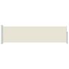 vidaXL lahtit&otilde;mmatav terrassi k&uuml;lgsein, 140 x 500 cm, kreemjasvalge