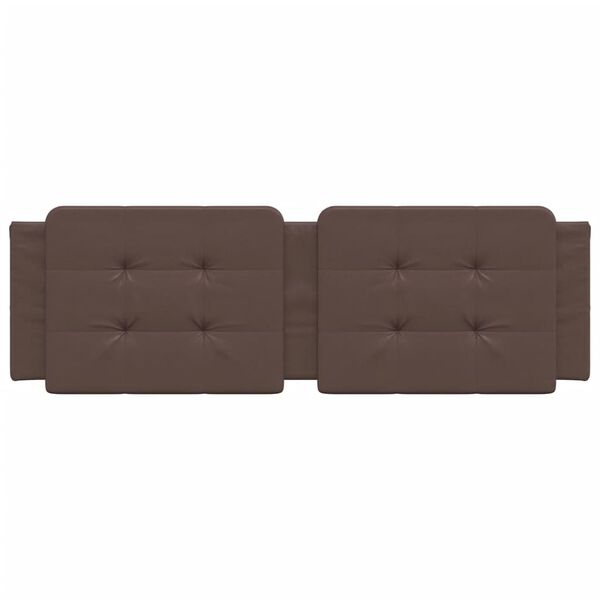 vidaXL voodipeatsi padi Zadar, pruun, 160 cm, kunstnahk