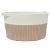 vidaXL hoiukorv, pruun ja valge, &Oslash;40 x 25 cm, puuvill