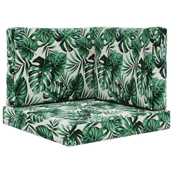 vidaXL V&auml;lim&ouml;&ouml;blitugi patja 3 pcs Lehe muster Pol&uuml;ester