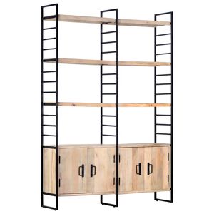 vidaXL 4 riiuliga raamaturiiul 124 x 30 x 180 cm toekas mangopuit