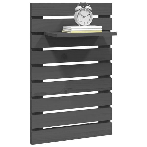 vidaXL seinale kinnitatavad riiulid voodi kõrvale 2 tk, hall, mänd