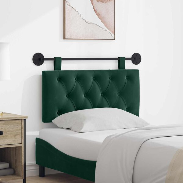 vidaXL Rippuv Peatoe Tume rohelise 100 x 55 x 7 cm Samet