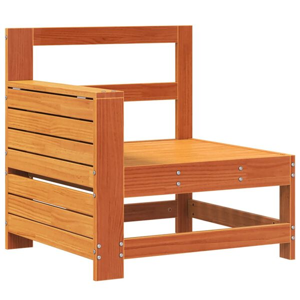 vidaXL käetoega aiadiivan külglauaga, vahapruun, männipuit