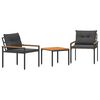 vidaXL V&auml;lis m&ouml;&ouml;bli komplekt 3 pcs Tumehall pol&uuml;rotang