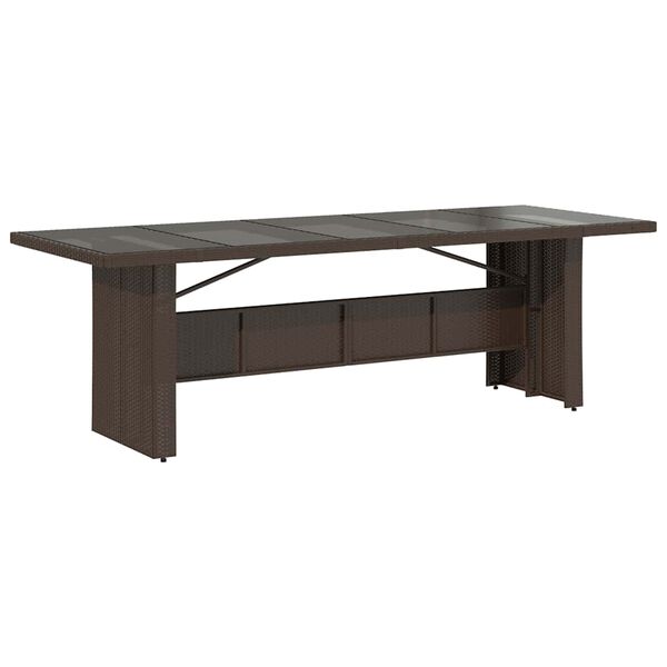 vidaXL 9-osaline aia bistrookomplekt patjadega, pruun, pol&uuml;rotang