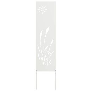 vidaXL Aia privaatsuse kate Valge 32 x 140 cm K&uuml;lmpruun teras