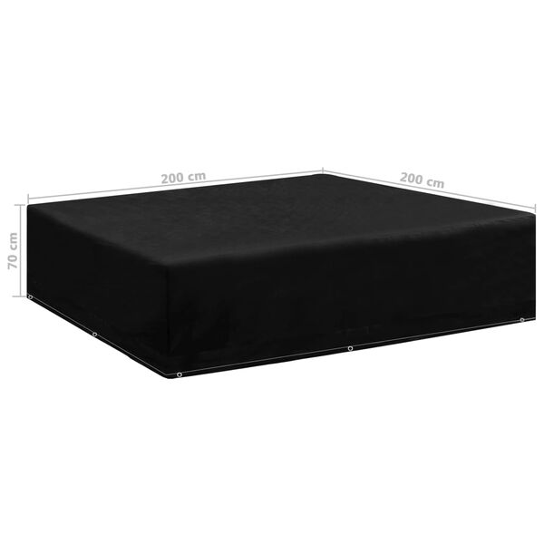 vidaXL aiamööbli kate 8 kinnitusavaga 200 x 200 x 70 cm