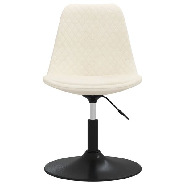 vidaXL pööratavad söögitoolid 4 tk, kreemjas, samet