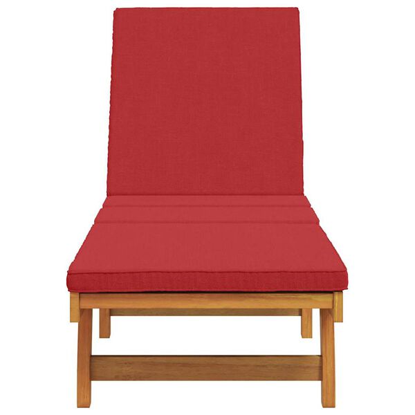 vidaXL Lamamistool padjaga 1-isik Pruun 63 x 199 x 85cm Akaatsiapuit