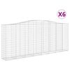 vidaXL kaarekujulised gabioonkorvid 6 tk, 400x50x160/180 cm, raud