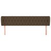 vidaXL voodipeats servadega, tumepruun, 203x23x78/88 cm, kangas