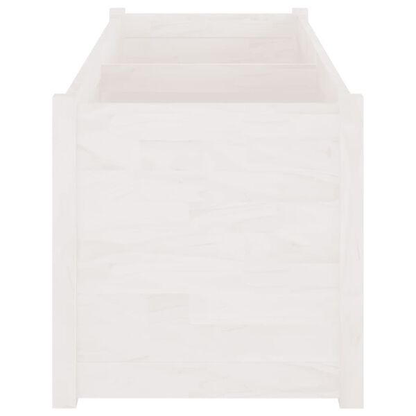 vidaXL aia taimekast, valge, 150 x 50 x 50 cm, männipuit