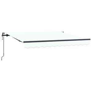 vidaXL K&auml;igukohandatav varikatus Valge 250 x 200 cm kangas