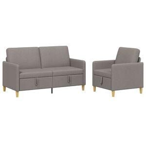 vidaXL Diivanikomplekt koos hoiustamisega 2 pcs Pruunikashall