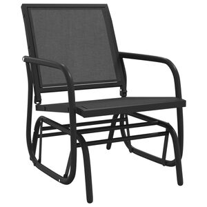 vidaXL liuglev aiatool, must, 61 x 76 x 87 cm, tekstileen ja teras