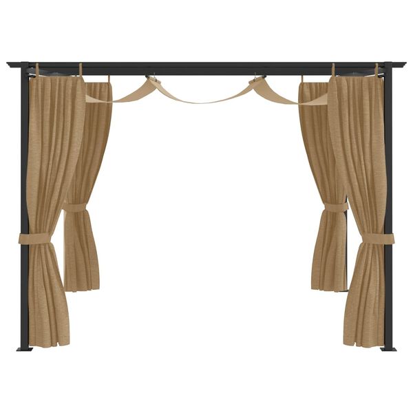 vidaXL varjualune 4 x 3 m, pruunikashall