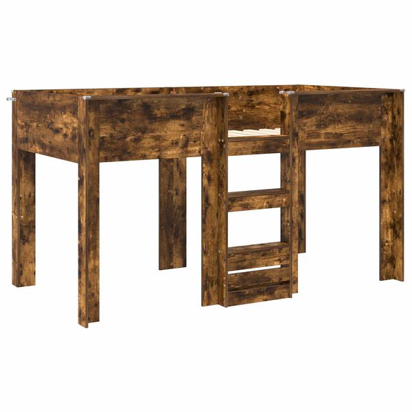 vidaXL Kiipevoodi Lastele Suitsetatud tamm 100 x 200 cm Tehispuit