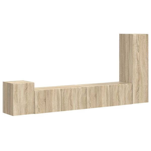 vidaXL Telerikapi komplekt 3 pcs Sonoma tamm Tehispuit