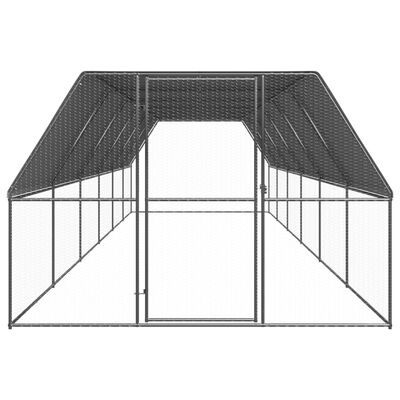 vidaXL õue kanapuur, 3 x 12 x 2 m, tsingitud teras