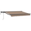 vidaXL Manuaalne varikatus LED-idega Pruunikashall 5 x 3 m