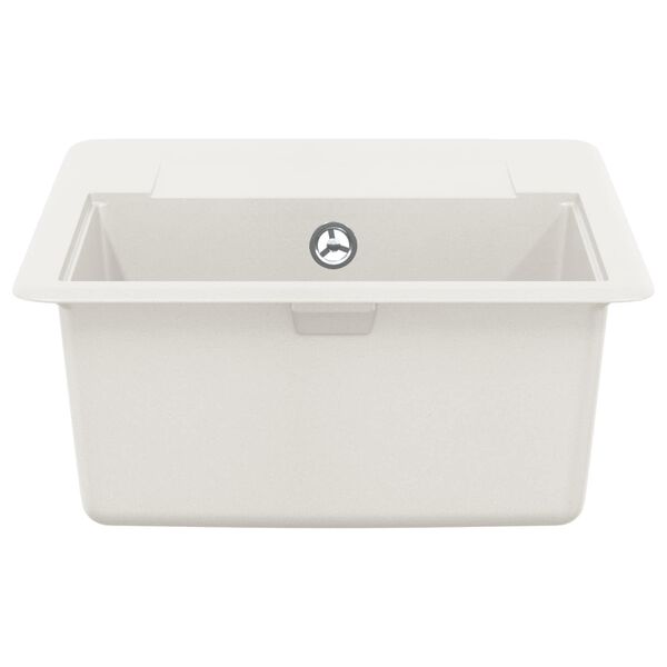 vidaXL Kraan Valge 560 x 460 mm 80% Kvarts ja 20% Vaik