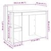 vidaXL kontorilaud, suitsutatud tamm, 103,5x56,5x94 cm, tehispuit
