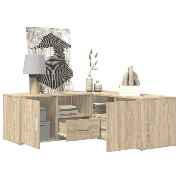 vidaXL nurgariiul, Sonoma tamm, 200x40x45 cm, tehispuit