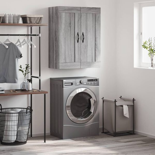 vidaXL seinakapp, hall Sonoma tamm, 69,5 x 34 x 90 cm, tehispuit