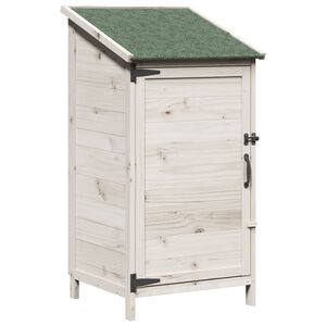 vidaXL Aiashed katusega Valge 59 x 56 x 113,5 cm Tugev kuusepuit