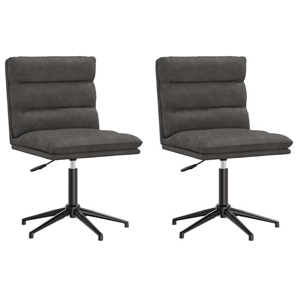 vidaXL söögitoolid 2 tk, must, kunstnahk