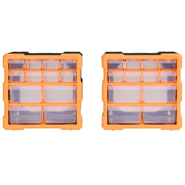 vidaXL mitme sahtliga organiseerija 12 sahtliga 2 tk 26,5 x 16 x 26 cm