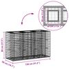 vidaXL Gabioni t&otilde;stetud voodi H&otilde;bedane 130 x 50 x 80 cm Tsinkteras