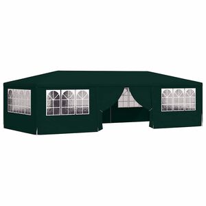 vidaXL professionaalne peotelk k&uuml;lgseintega, 4x9 m, roheline 90 g/m&sup2;