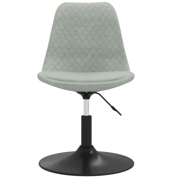 vidaXL p&ouml;&ouml;ratavad s&ouml;&ouml;gitoolid 6 tk, helehall, samet