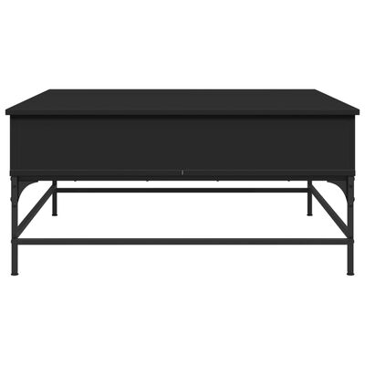 vidaXL kohvilaud, must, 95x95x45 cm, tehispuit ja metall