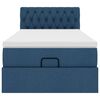 vidaXL ottomani voodi madratsita ja LED, sinine, 100x200 cm, kangas