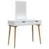 vidaXL Tualettlaua komplekt FAUSKE 2 tk Valge 100 x 50 x 143 cm