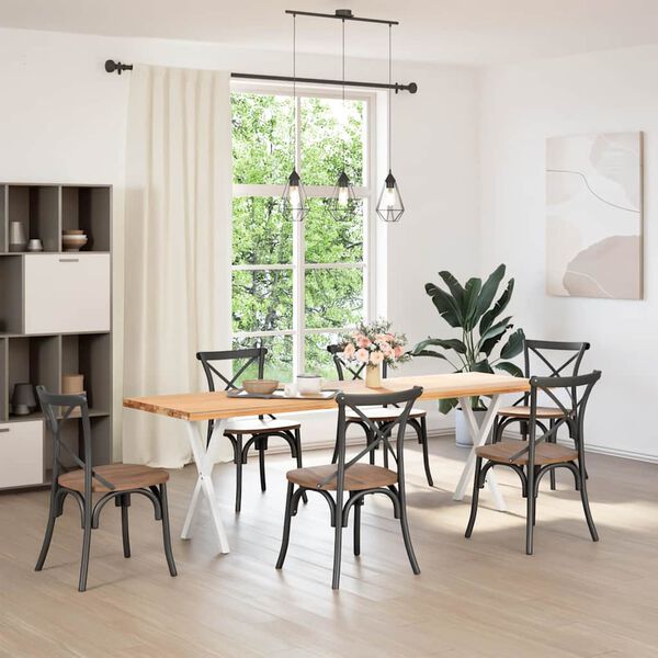 vidaXL s&ouml;&ouml;gilaua jalad, X-kujulised, 2 tk, valged, 60 x (72&ndash;73) cm, teras