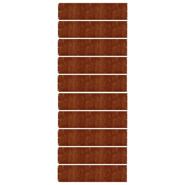 vidaXL murupiirded 10 tk, 25x103 cm, painduv Corten teras