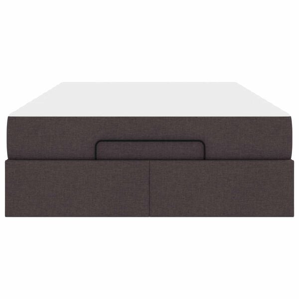 vidaXL Voodiraam madratsiga madratsiga 2 pcs Tumebeež kangas