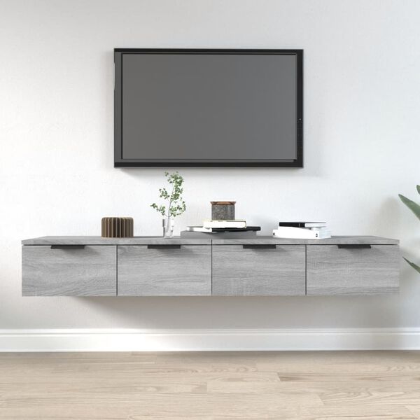 vidaXL seinakapid, 2 tk, hall Sonoma tamm, 68x30x20 cm, tehispuit