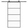 vidaXL l&uuml;kanduks furnituurikomplektiga, must, 102,5 x 205 cm, ESG-klaas